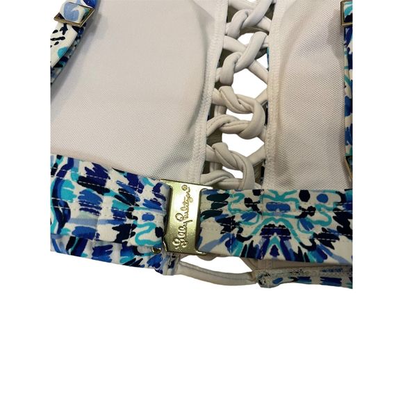 NWOT Lilly Pulitzer Call My Shell Phone Adderlay Halter Bikini Top, Size 4 - Picture 5 of 5